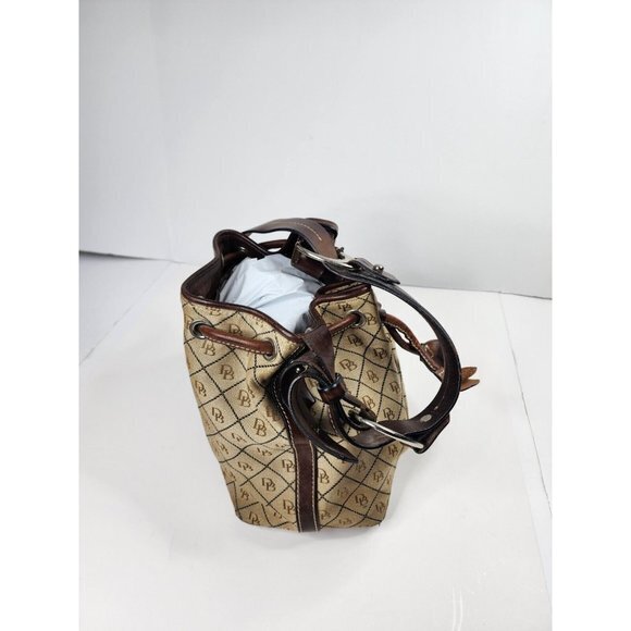B2501G_CNBLPATN.jpg?crop=  Vintage Dooney And Bourke Canvas Drawstring‎ Shoulder Bag Purse J1393495 A-2